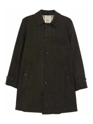 L'IMPERMEABILE: trench coats - Single-breasted wool-blend coat