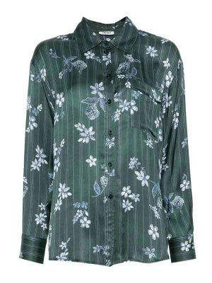 Liu Jo: camicie - Camicia verde a maniche lunghe