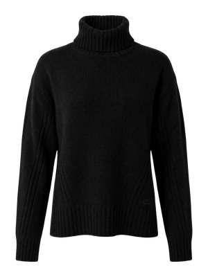 Liu Jo: maglia collo rotondo - Maglione a collo alto in lana nera