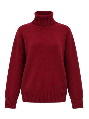 Liu Jo: Strickpullover mit Rundhalsausschnitt - Rundhalspullover - Rot