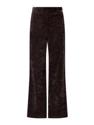 Liu Jo: casual trousers - Brown velvet palazzo trousers