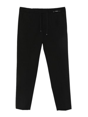 MICHAEL COAL: tracksuit bottoms - Black trousers with a drawstring waist