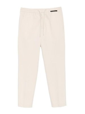 MICHAEL COAL: tracksuit bottoms - Sand-colored drawstring trousers