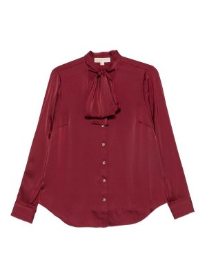 MICHAEL KORS: camicie - Camicia rossa con colletto a papillon