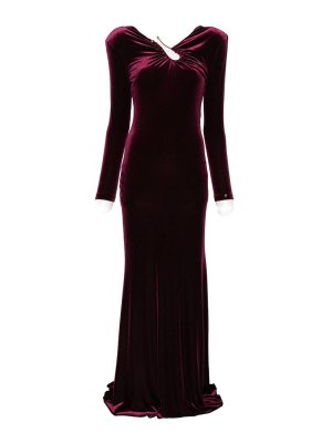NISSA: abiti da sera - lungo ed elegante abito di velluto bordeaux