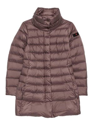 PEUTEREY: padded jackets - Brown sobchak long quilted down jacket