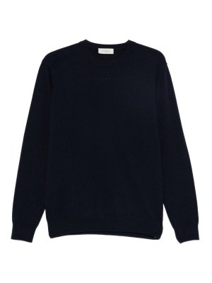 PIACENZA CASHMERE: Strickpullover mit Rundhalsausschnitt - Rundhalspullover - Dunkelblau