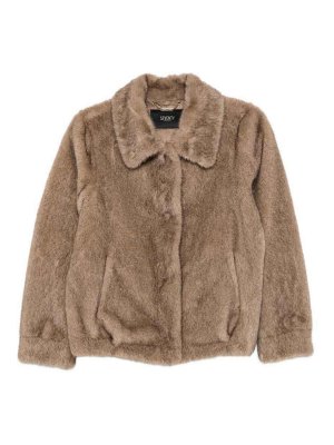 SEVENTY: Pellicce e montoni - Giacca beige in pelliccia sintetica