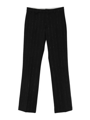 SEVENTY: pantaloni casual - Eleganti pantaloni neri a righe sottili