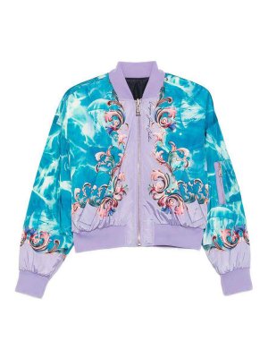 VERSACE JEANS: ボンバージャケット - ボンバージャケット - ブルー