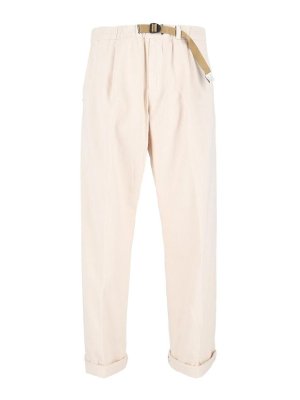 WHITE SAND: pantaloni sport - Pantaloni in cotone color crema con coulisse