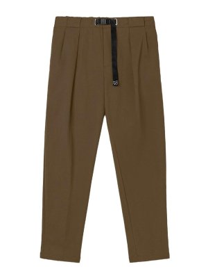 WHITE SAND: pantaloni sport - Pantaloni in cotone marrone con coulisse