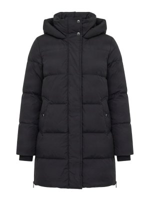 WOOLRICH: parka - Parka nero trapuntato con cappuccio
