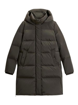 WOOLRICH: giacche imbottite - Piumino lungo verde oliva
