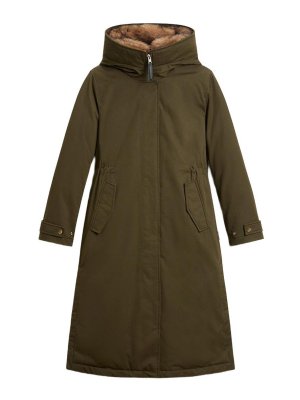 WOOLRICH: parka - Parka lungo verde oliva
