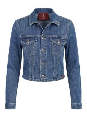 DONDUP: denim jacket - capsule esibizionista cropped denim jacket