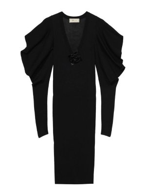 BLUMARINE: abiti al ginocchio - Abito midi nero