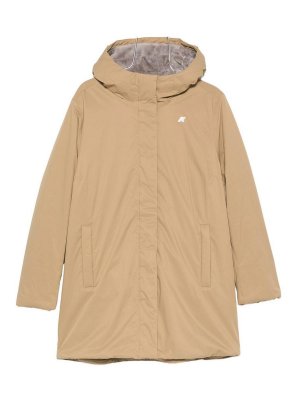 K-WAY: parka - Giacca lunga con cappuccio Sophie beige