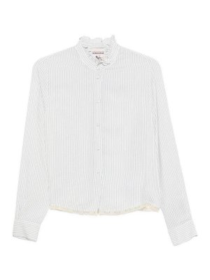Semicouture: camicie - Camicia bianca Heidi con maniche a sbuffo