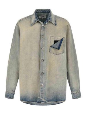 MM6 MAISON MARGIELA: T-shirts - T-Shirt - Blau