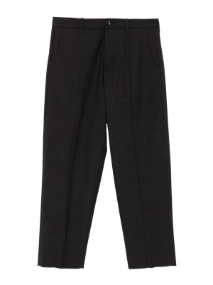 NINE IN THE MORNING: casual trousers - Giulio camel trousers in brown stretch cotton