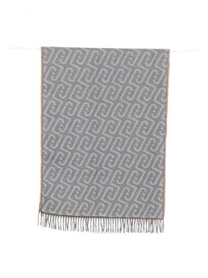 Liu Jo: sciarpe e foulard - Sciarpa double face blu e marrone