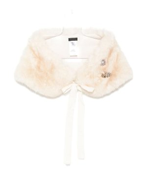 Liu Jo: cravatte e papillion - Collo in pelliccia sintetica beige