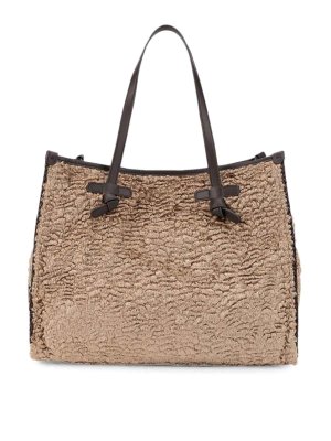 GIANNI CHIARINI: shopper - Borsa shopping beige Marcella