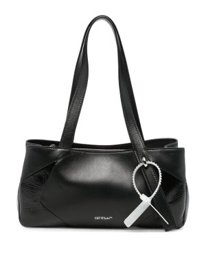 OFF-WHITE: shoulder bags - Black shoulder bag with logo