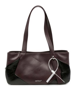 OFF-WHITE: shoulder bags - Burgundy shoulder bag with logo