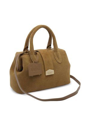 SCHELL: totes bags - Tan top-handle bag with shoulder strap