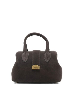 SCHELL: totes bags - Dark brown bag with handles and strap