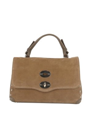 ZANELLATO: totes bags - Small olive suede leather bag