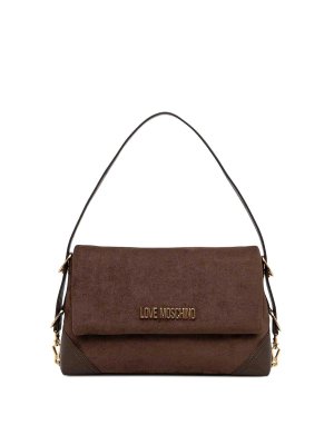 LOVE MOSCHINO: shoulder bags - Brown suede shoulder bag