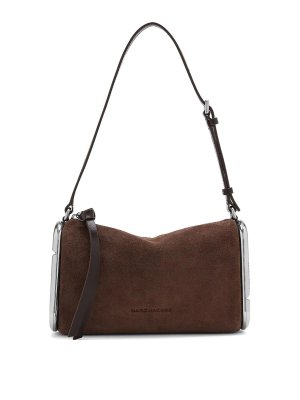 MARC JACOBS: shoulder bags - Brown suede leather shoulder bag