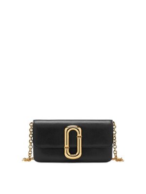 MARC JACOBS: clutches - Black leather clutch bag