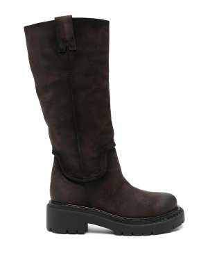 ASH: boots - Detroit dark brown suede tall boots