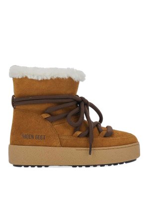 Moon Boot: ankle boots - Track sofia padded suede ankle boots