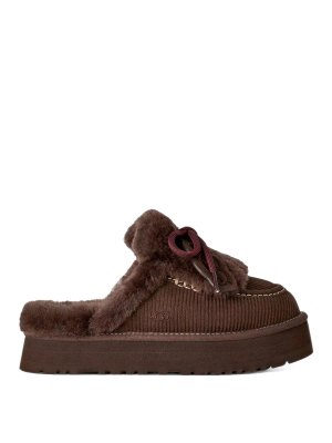 UGG: mules shoes - Disquette heritage clogs in burnt cedar