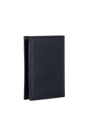 COMME DES GARCONS: wallets & purses - Black Classic leather bifold wallet