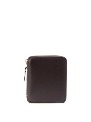 COMME DES GARCONS: wallets & purses - Brown Classic square zip-around wallet
