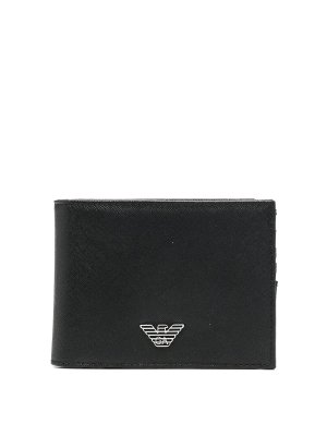 EMPORIO ARMANI: wallets & purses - Black Classic bifold wallet