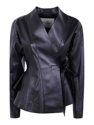 ALBERTA FERRETTI: Lederjacken - Lederjacke - Schwarz