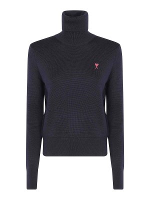 AMI PARIS: Pull col rond - Pull Col Rond - Noir