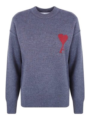 AMI PARIS: Pull col rond - Pull Col Rond - Gris