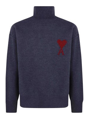 AMI PARIS: Pull col rond - Pull Col Rond - Gris