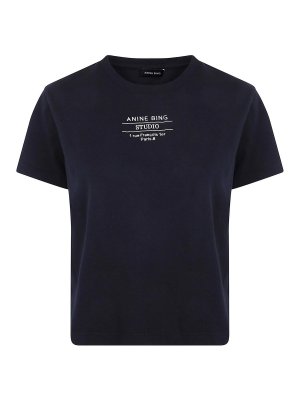 ANINE BING: Camisetas - Camiseta - Negro