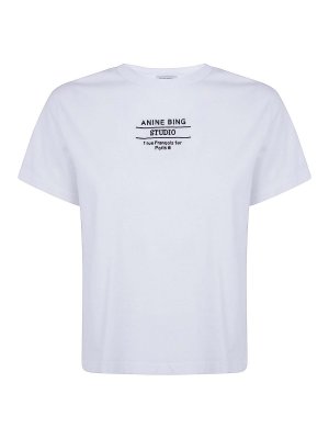 ANINE BING: Camisetas - Camiseta - Blanco