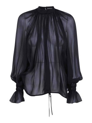 ANN DEMEULEMEESTER: Tops y camisetas sin mangas - Top - Negro