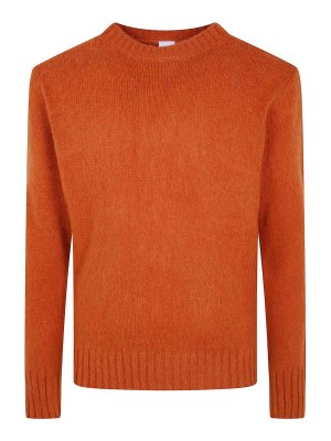ASPESI: crew necks - Pumpkin Shetland crew-neck jumper